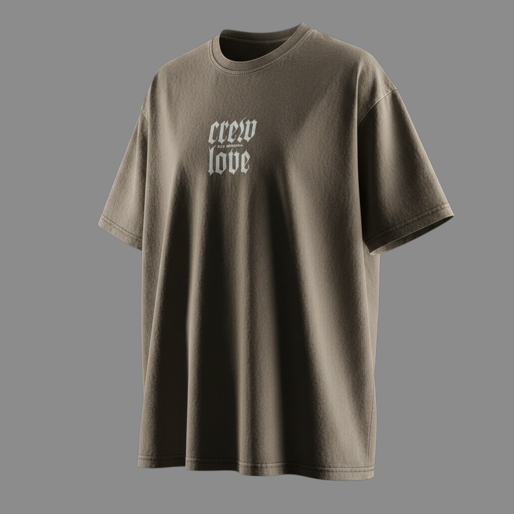 CREW LOVE Oversize Acid-Wash