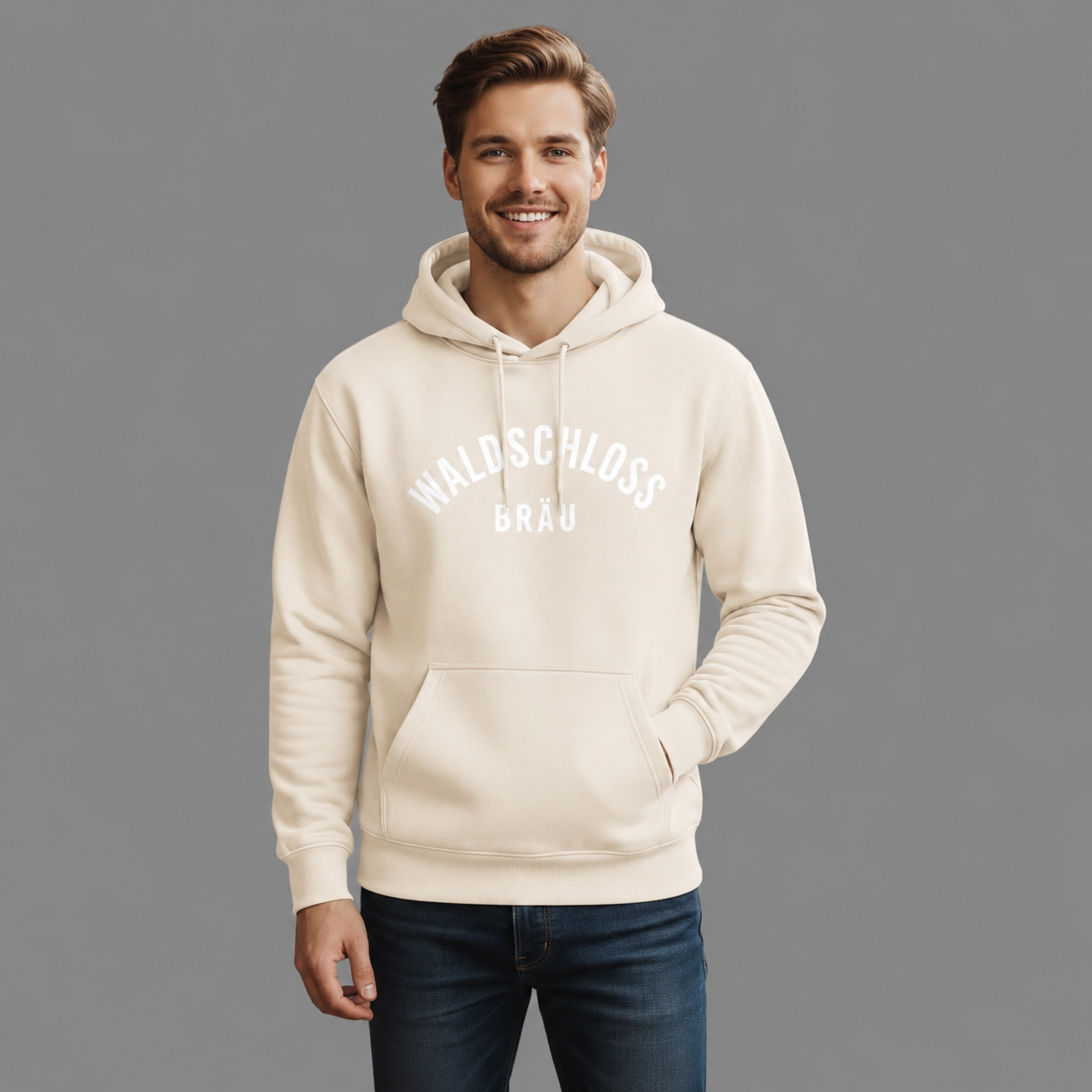 Waldschloss Bräu Hoodie White Sand